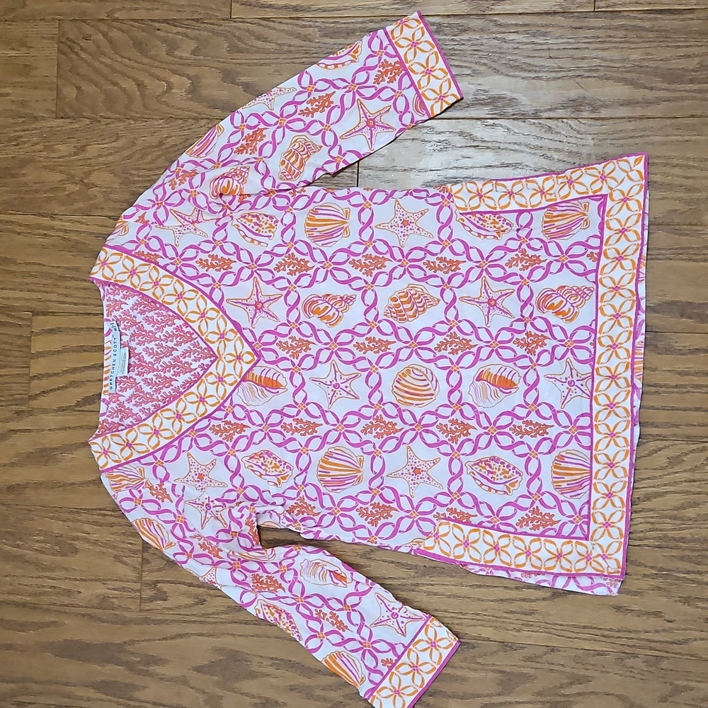Gretchen Scott Designs Shell Pink Tunic Top Size Small